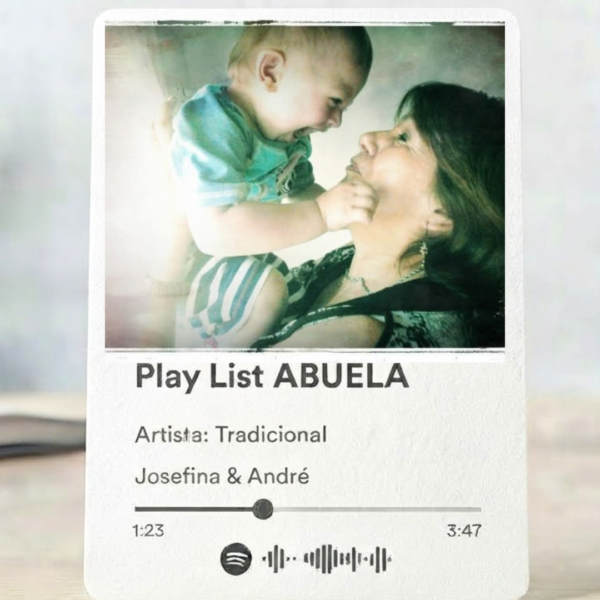 Tarjeta con Grabado SPOTIFY Tartjeta Personalizada con Grabado Spotify